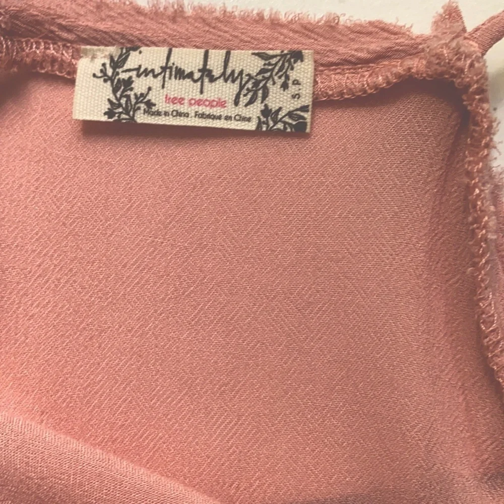 Free People Intimately Blush Lace Waist Slip Dress
